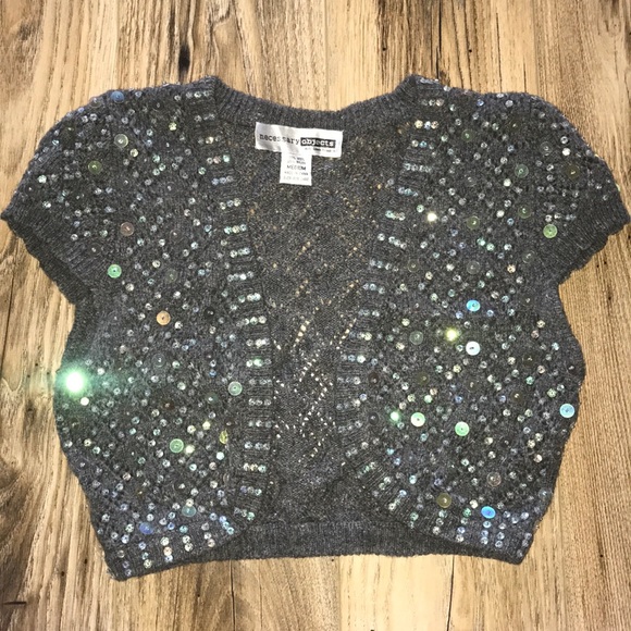 Necessary Objects sequined shrug with cap sleeves - Picture 1 of 1